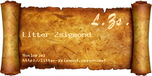 Litter Zsigmond névjegykártya