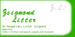 zsigmond litter business card